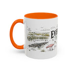 Everglades National Park Coffee Mug | Florida Wetlands Wildlife Kayak Gift | Accent Color Ceramic 11oz 15oz