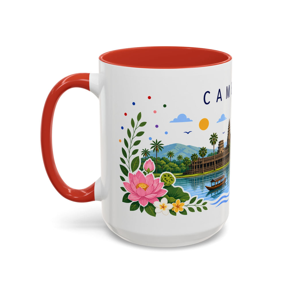 Cambodia Coffee Mug | Travel Souvenir Accent Mug | Place Gift Ceramic Cup 11oz 15oz