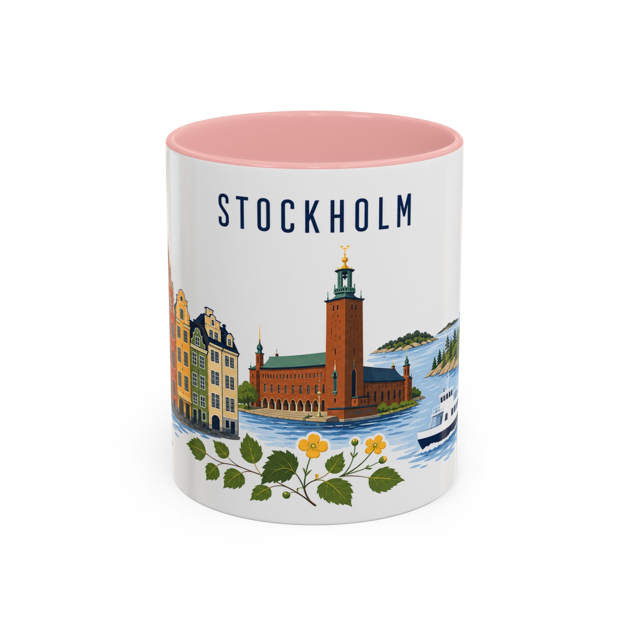 Stockholm Coffee Mug | Sweden Travel Souvenir | Porcelain Decal City Gift | 11oz 15oz Accent Mug