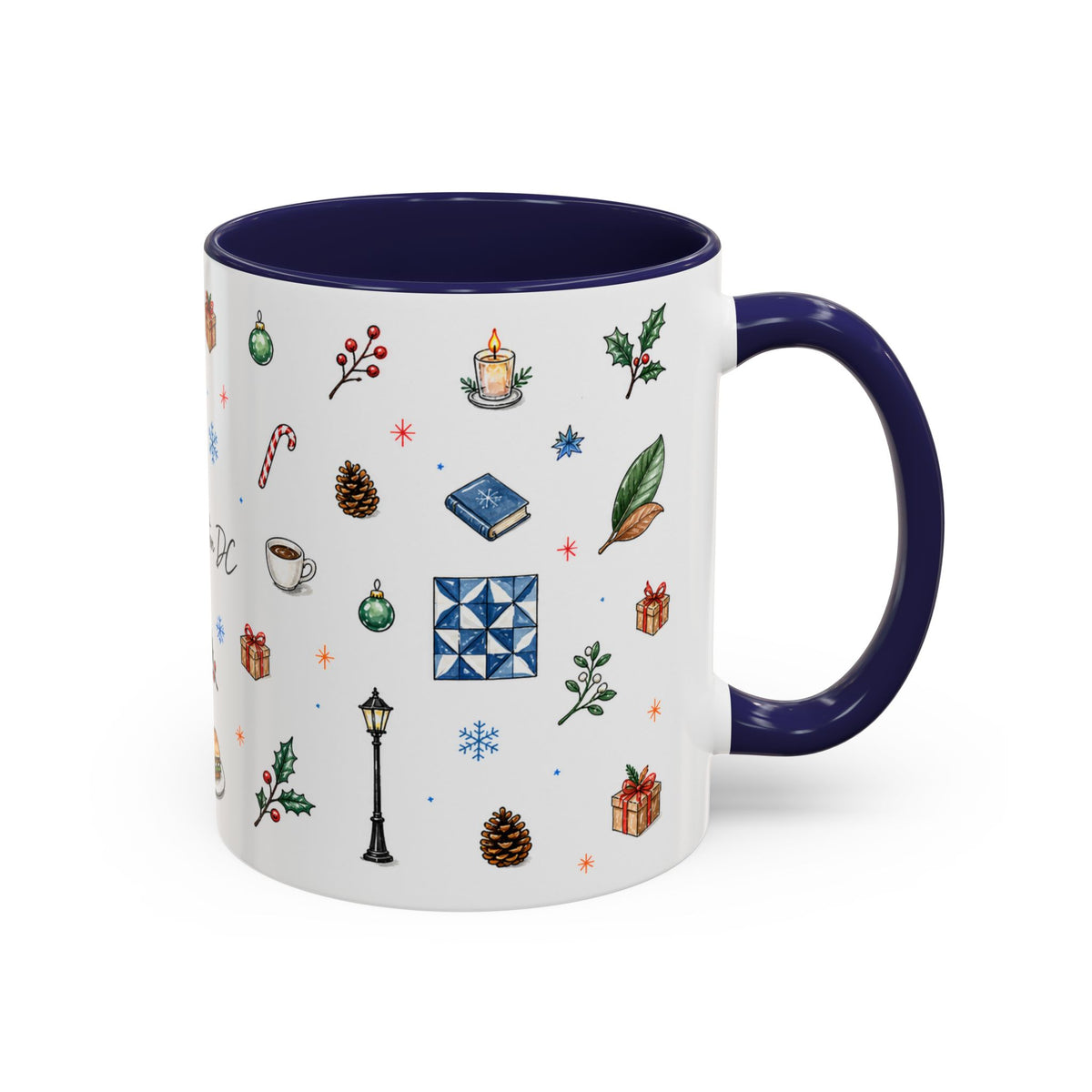 Washington DC Christmas Mug | Watercolor City Souvenir | Ceramic Coffee Cup 11oz 15oz
