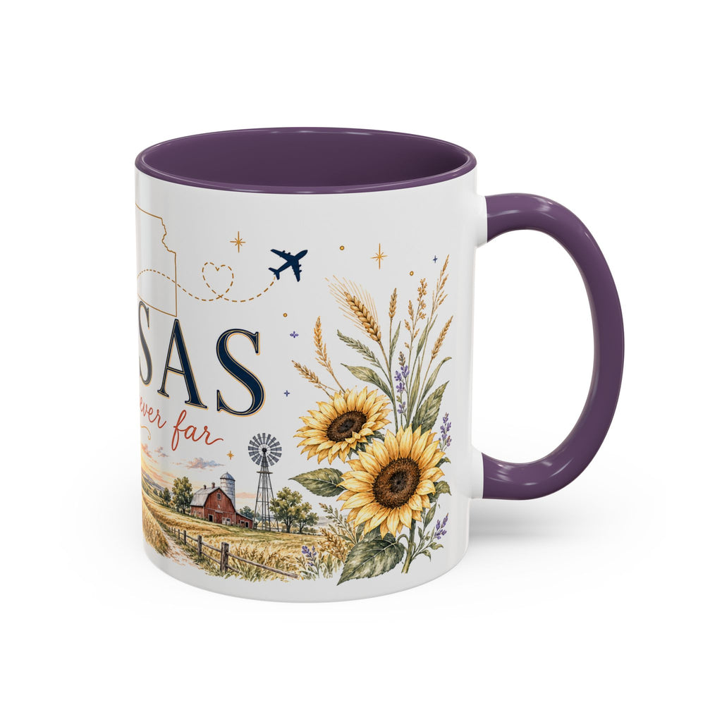 Kansas Home State Mug | Sunflower Prairie Landscape Coffee Cup
