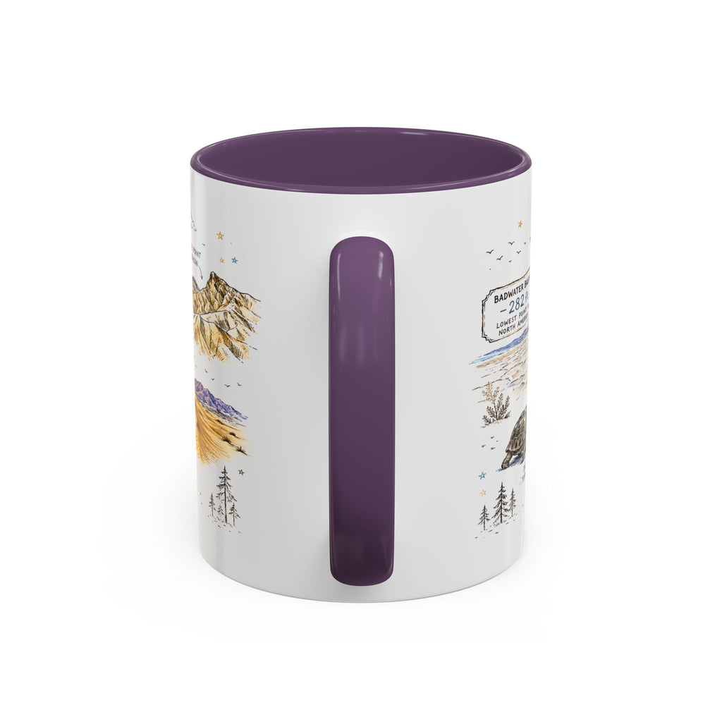 Death Valley National Park Coffee Mug | California Desert Hiking Camping Gift | Accent Color Ceramic 11oz 15oz