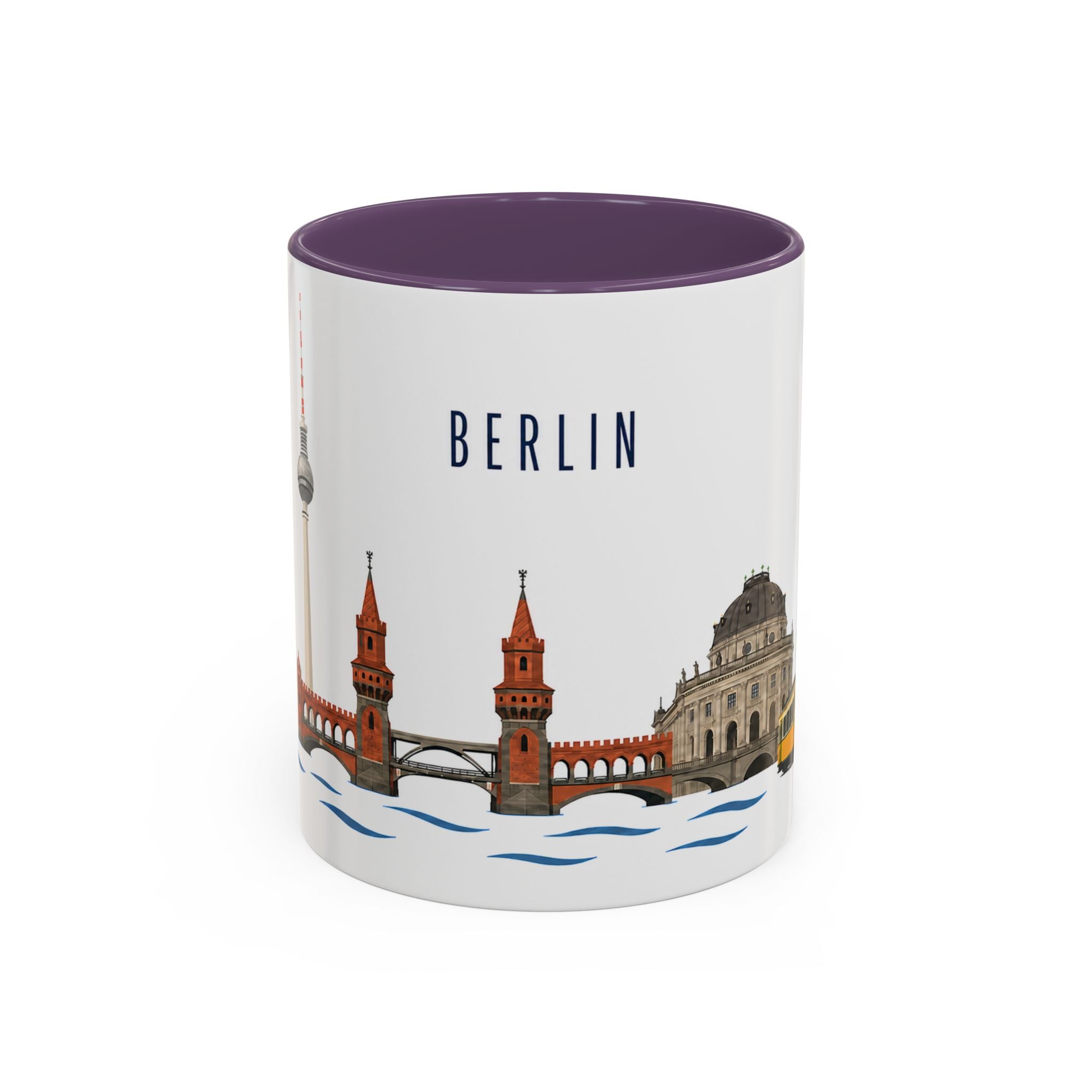 Berlin Coffee Mug | Germany Travel Souvenir | Porcelain Decal City Gift | 11oz 15oz Accent Mug
