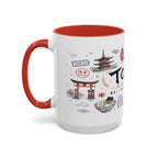 Tokyo Coffee Mug | Japan Souvenir Travel Gift | Accent Color Ceramic 11oz 15oz