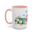 Cancer Zodiac Coffee Mug | Crab and Coastal Design | Astrology Birthday Gift | 11 oz 15 oz Ceramic Accent Mug