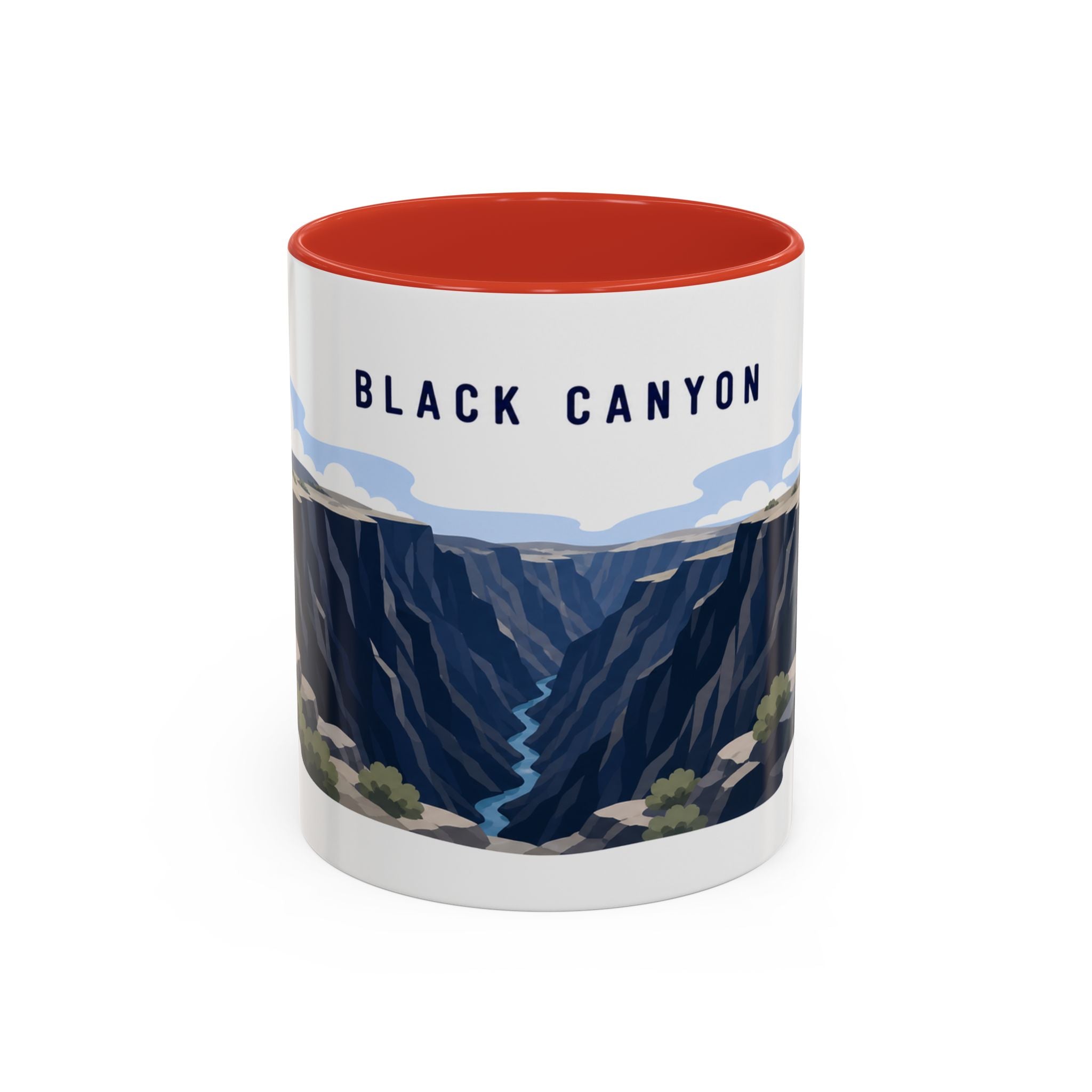 Black Canyon of the Gunnison National Park Coffee Mug | Solid Color Block Park Souvenir | 11oz 15oz Accent Mug