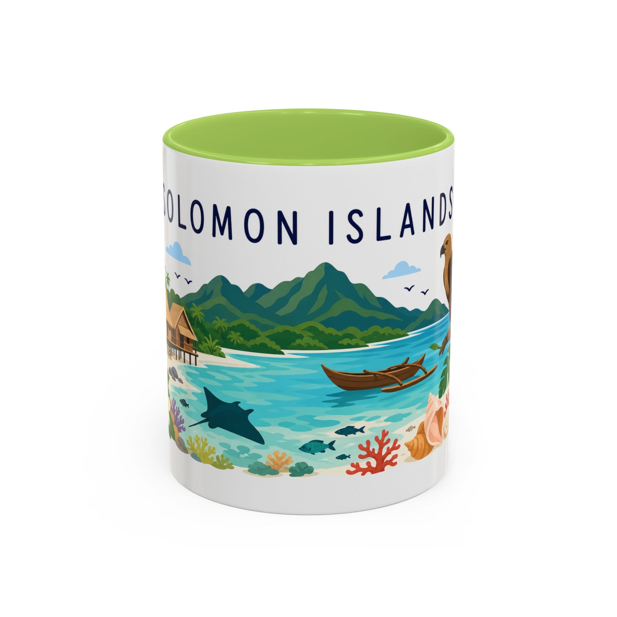 Solomon Islands Coffee Mug | Travel Souvenir Accent Mug | Country Gift Ceramic Cup 11oz 15oz