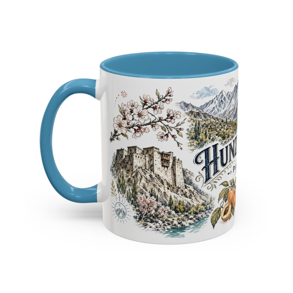 Hunza Valley Mug, Pakistan Travel Souvenir, Bucket List Gift, Accent Ceramic Coffee Mug 11oz 15oz