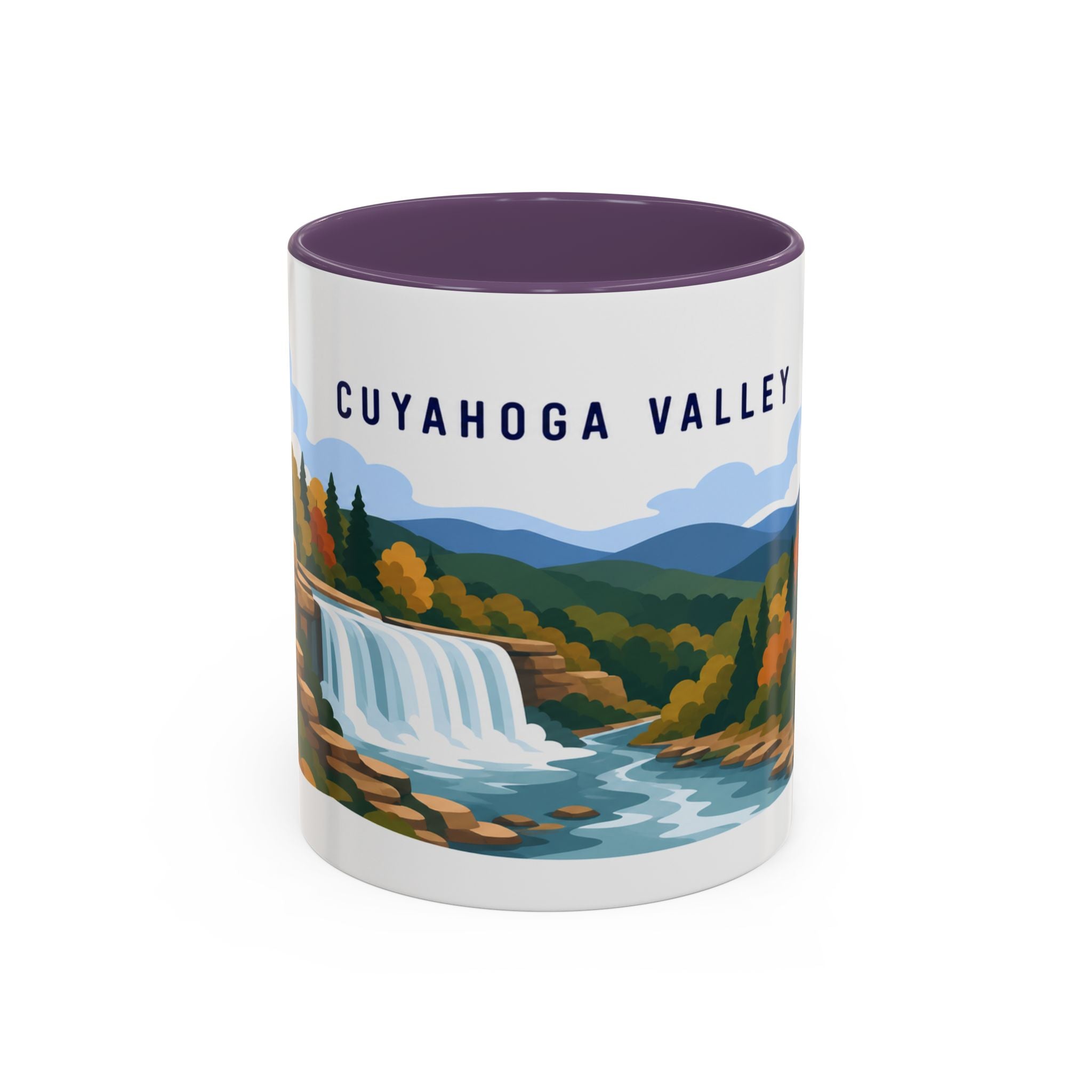 Cuyahoga Valley National Park Coffee Mug | Solid Color Block Park Souvenir | 11oz 15oz Accent Mug