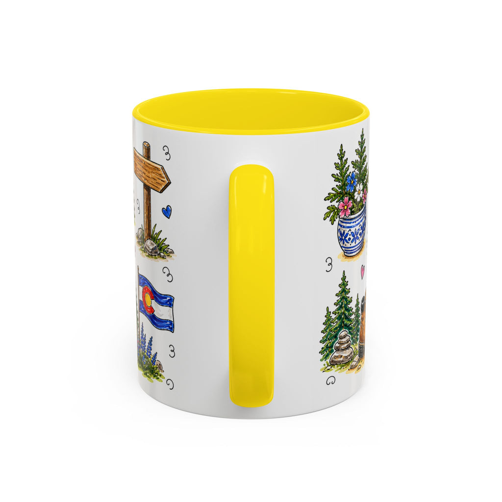 Denver Illustrated Travel Mug | City Souvenir Accent Coffee Mug | 11oz 15oz Ceramic Cup