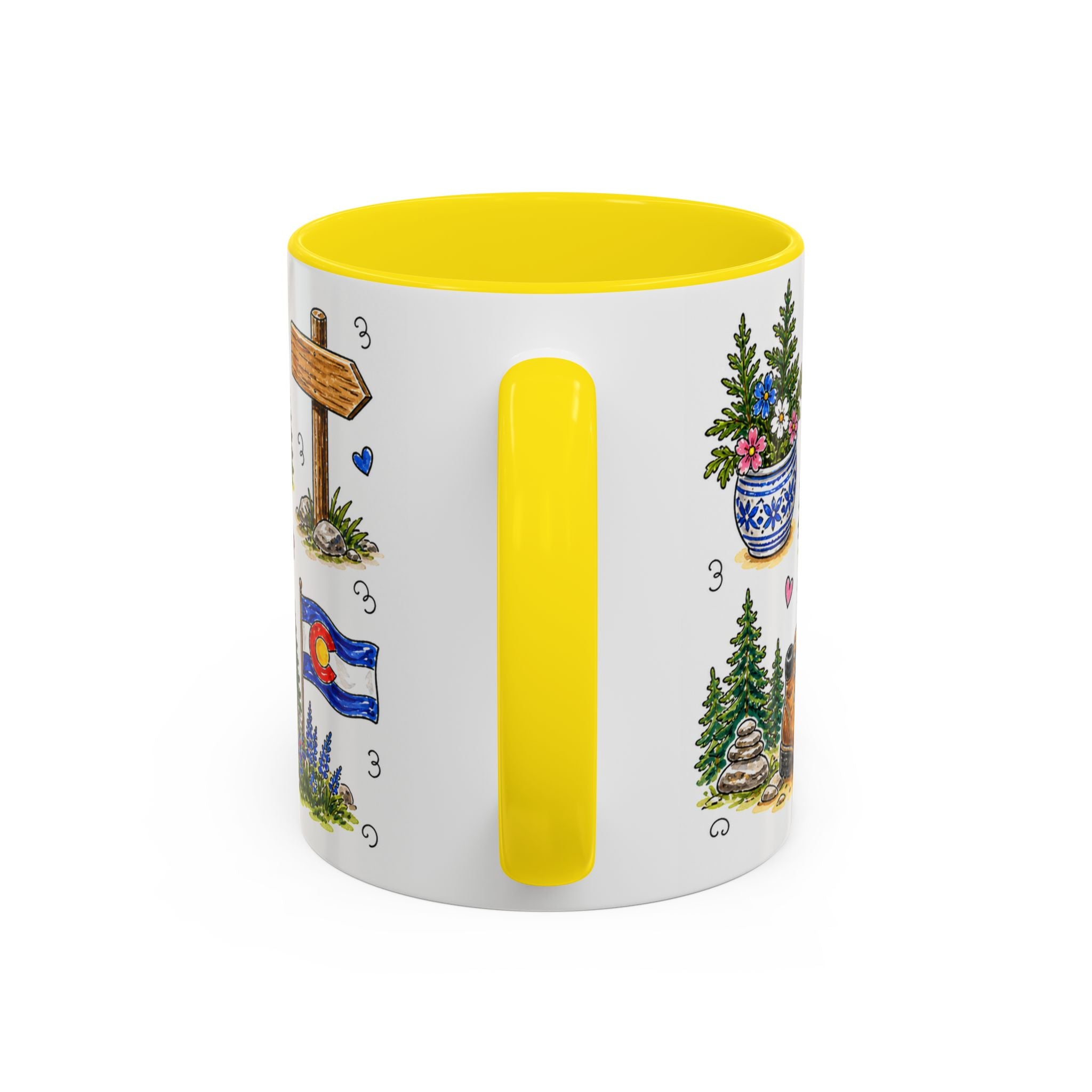 Denver Illustrated Travel Mug | City Souvenir Accent Coffee Mug | 11oz 15oz Ceramic Cup