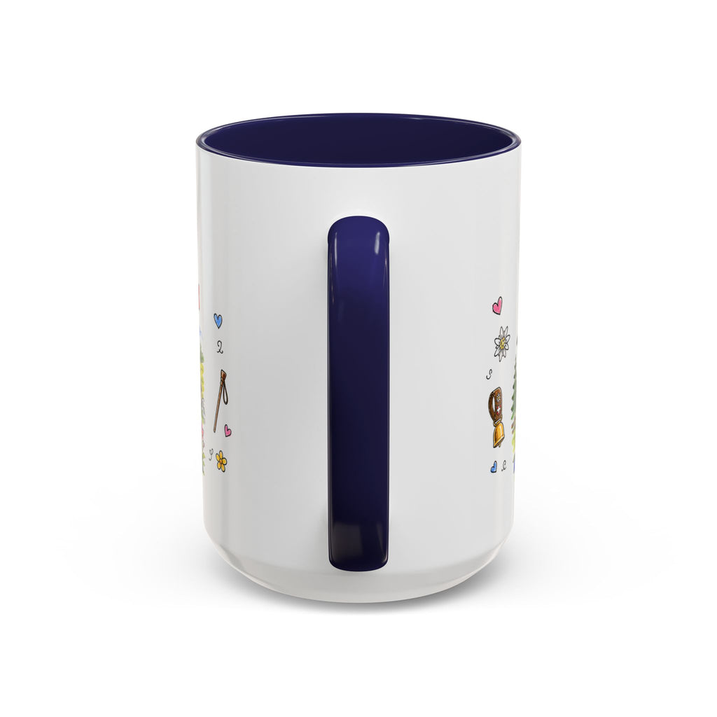 Zermatt Illustrated Travel Mug | Switzerland Souvenir Accent Coffee Mug | 11oz 15oz Ceramic Cup