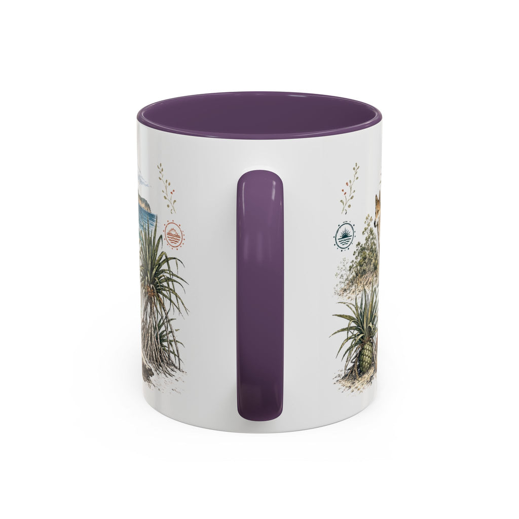K'gari Mug, Australia Travel Souvenir, Bucket List Gift, Accent Ceramic Coffee Mug 11oz 15oz