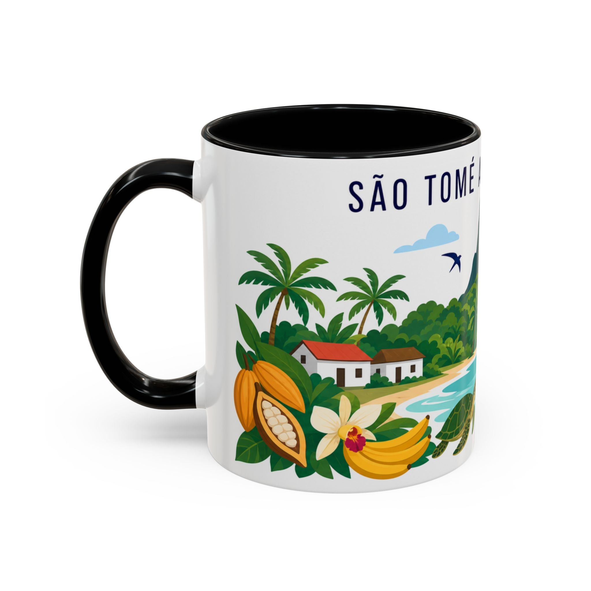 São Tomé and Príncipe Coffee Mug | Travel Souvenir Accent Mug | Country Gift Ceramic Cup 11oz 15oz