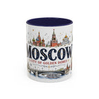 Moscow Coffee Mug | Russia Souvenir Travel Gift | Accent Color Ceramic 11oz 15oz