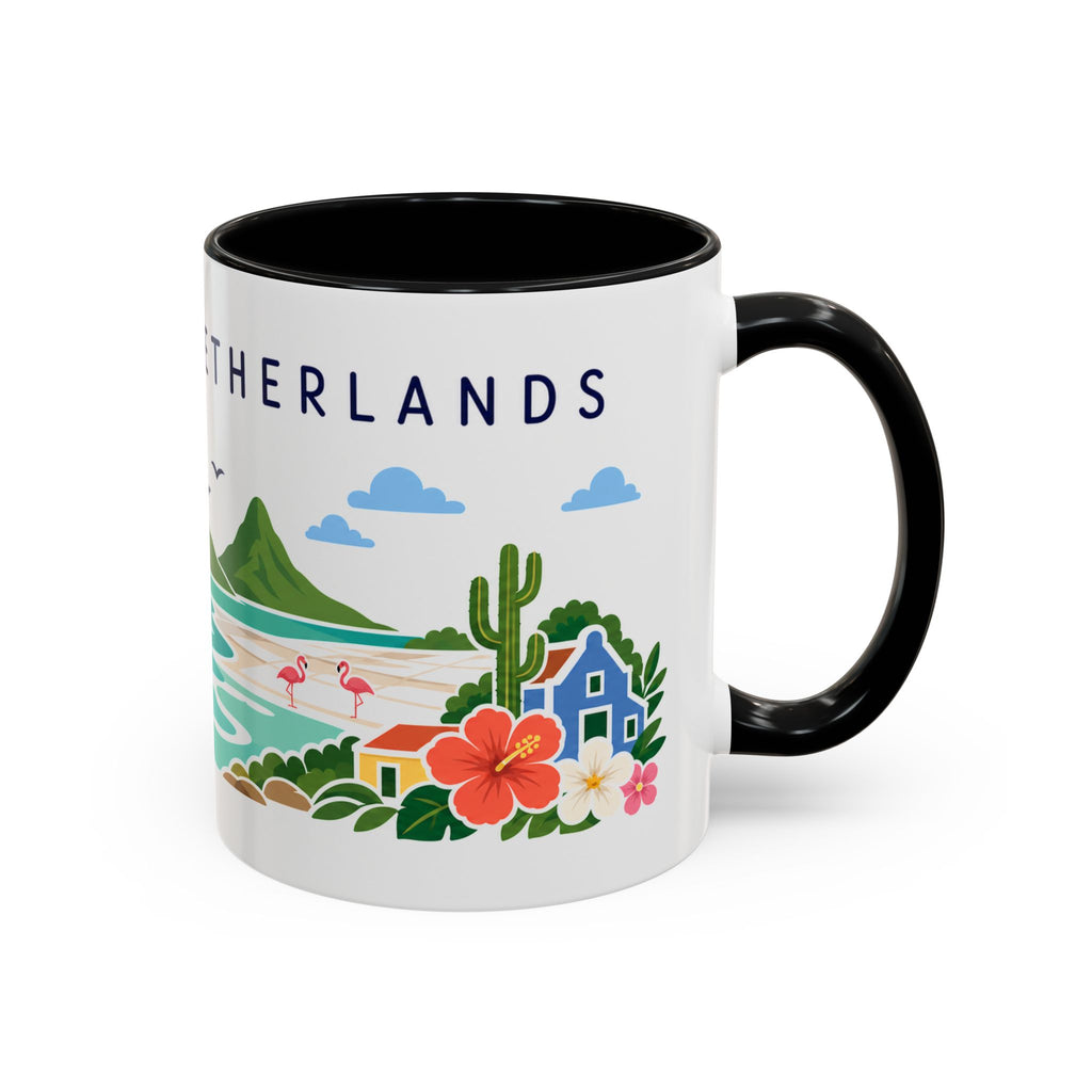 Caribbean Netherlands Coffee Mug | Travel Souvenir Accent Mug | Country Gift Ceramic Cup 11oz 15oz