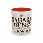 Sahara Dunes Coffee Mug | Travel Destination Souvenir Gift | Accent Color Ceramic 11oz 15oz