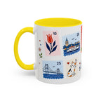 Istanbul Coffee Mug | Postage Stamp Collage Mug | Travel Souvenir Accent Cup 11oz 15oz