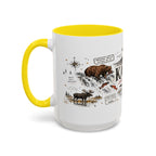 Katmai National Park Coffee Mug | Alaska Bear Watching Wildlife Gift | Accent Color Ceramic 11oz 15oz