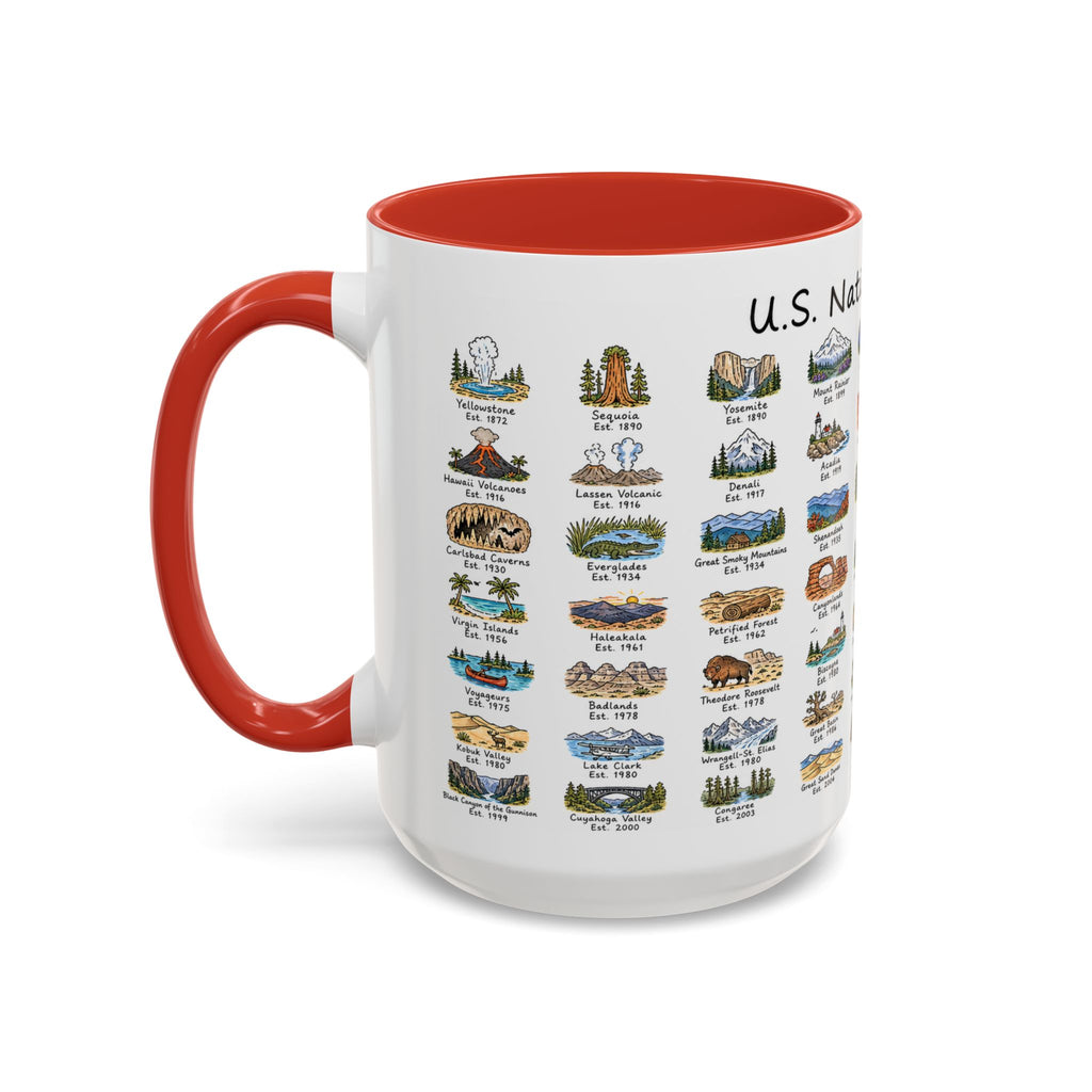 63 National Parks Mug | U.S. Parks Coffee Cup | Park Bucket List Gift | Road Trip Hiking Camping Souvenir