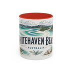 Whitehaven Beach Mug, Australia Travel Souvenir, Bucket List Gift, Accent Ceramic Coffee Mug 11oz 15oz
