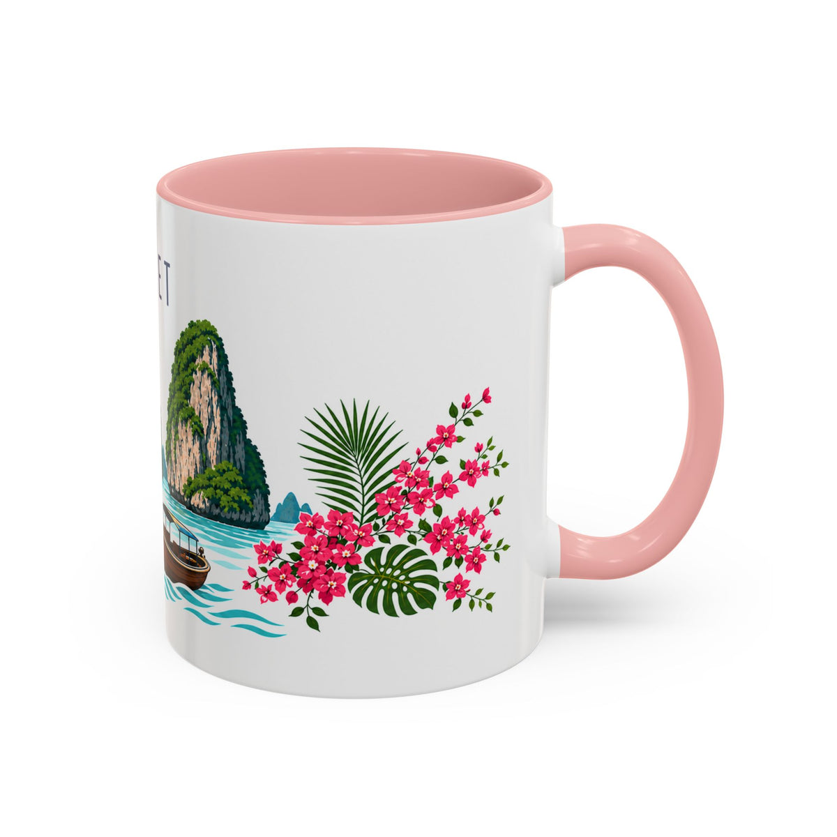 Phuket Coffee Mug | Thailand Travel Souvenir | Porcelain Decal City Gift | 11oz 15oz Accent Mug