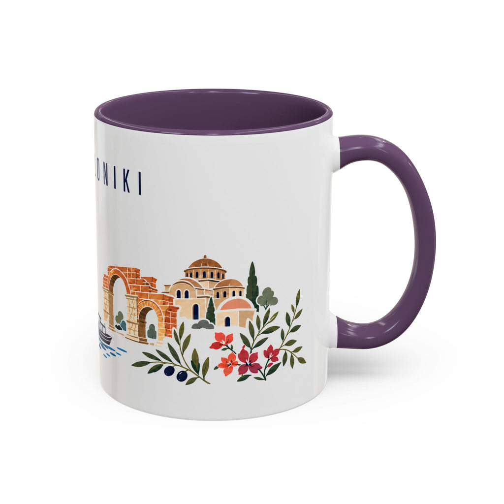 Thessaloniki Coffee Mug | Greece Travel Souvenir | Porcelain Decal City Gift | 11oz 15oz Accent Mug