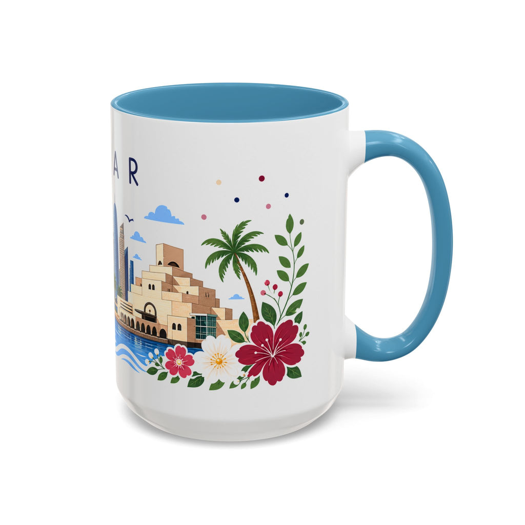 Qatar Coffee Mug | Travel Souvenir Accent Mug | Place Gift Ceramic Cup 11oz 15oz