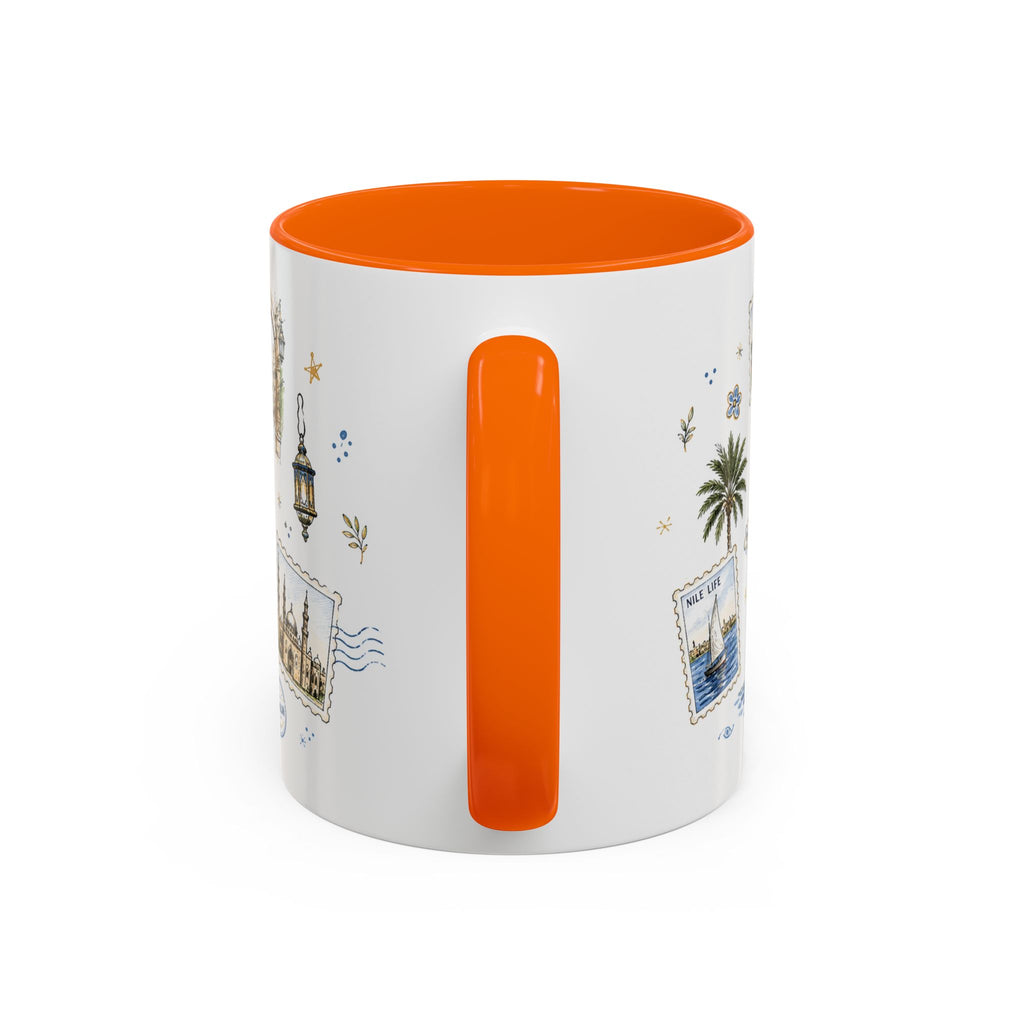 Cairo Coffee Mug | Egypt Souvenir Travel Gift | Accent Color Ceramic 11oz 15oz