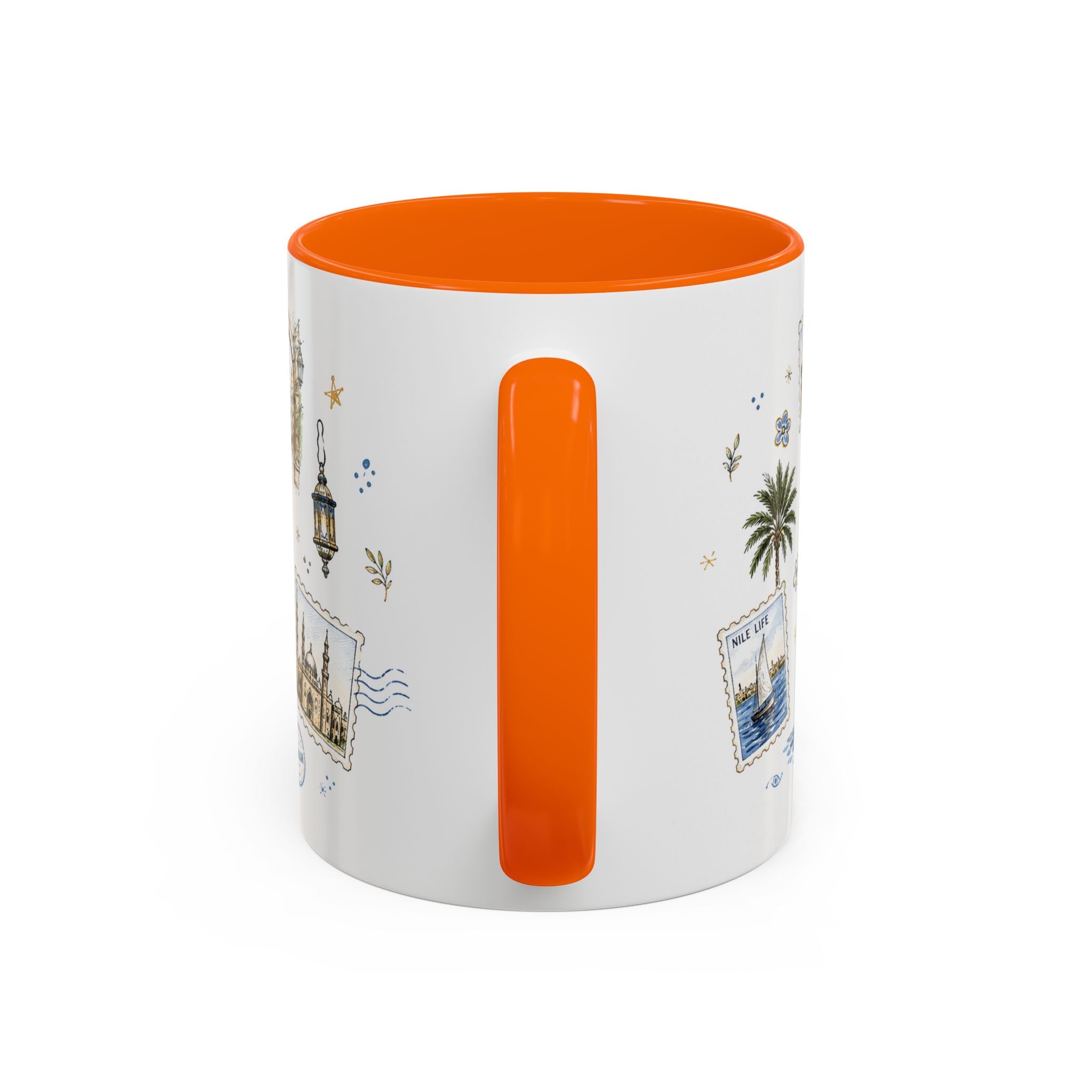 Cairo Coffee Mug | Egypt Souvenir Travel Gift | Accent Color Ceramic 11oz 15oz