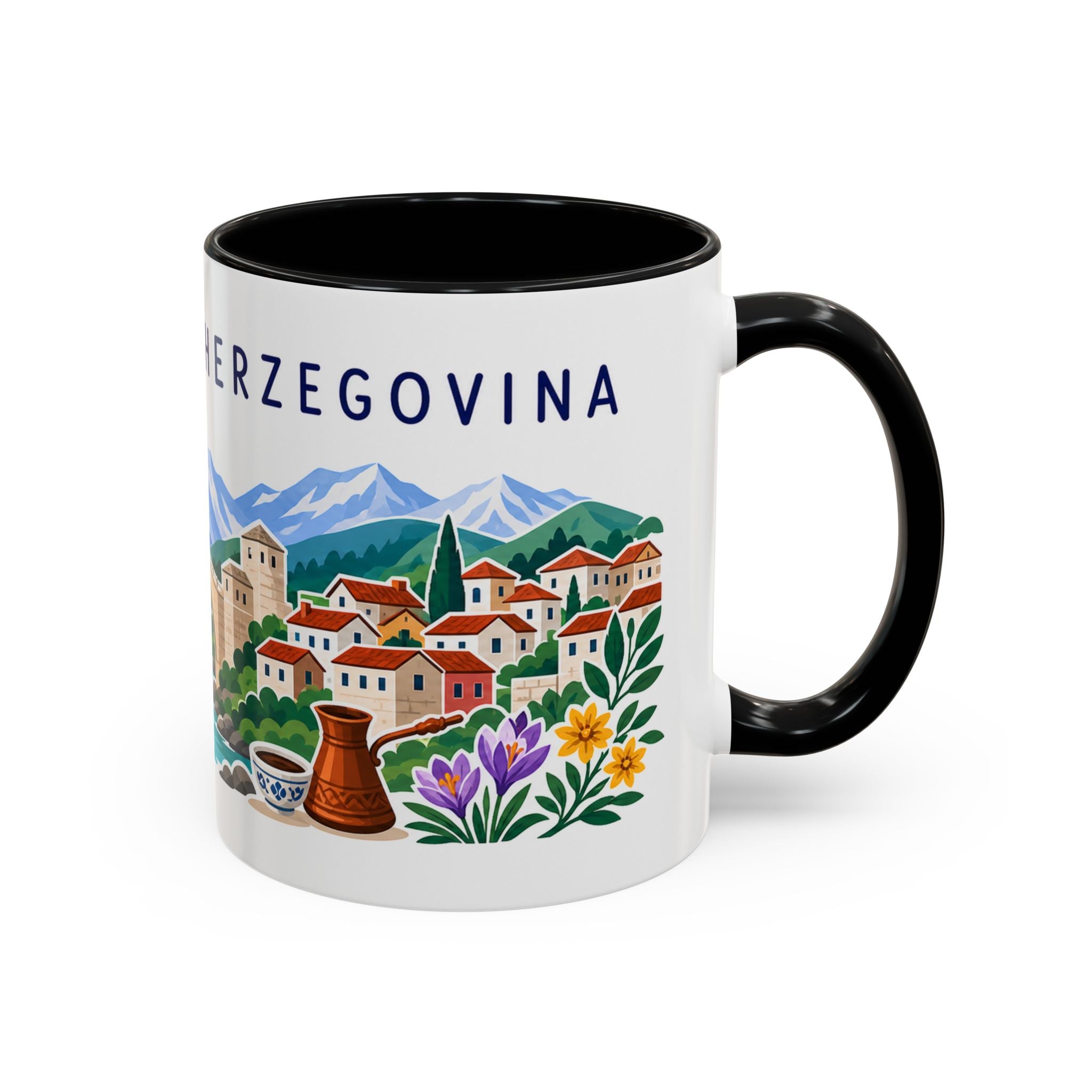 Bosnia and Herzegovina Coffee Mug | Travel Souvenir Accent Mug | Country Gift Ceramic Cup 11oz 15oz