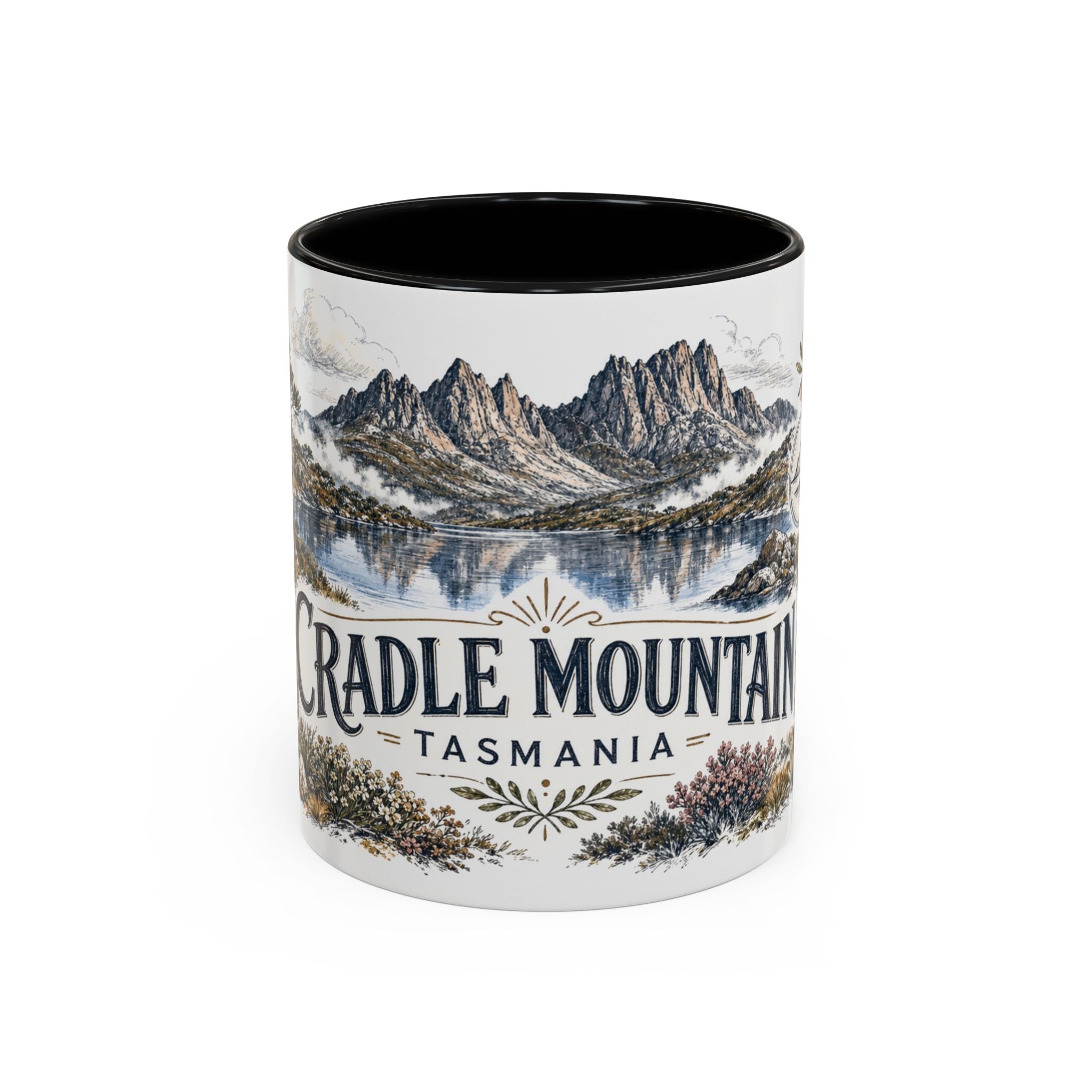 Cradle Mountain Mug, Tasmania Travel Souvenir, Bucket List Gift, Accent Ceramic Coffee Mug 11oz 15oz