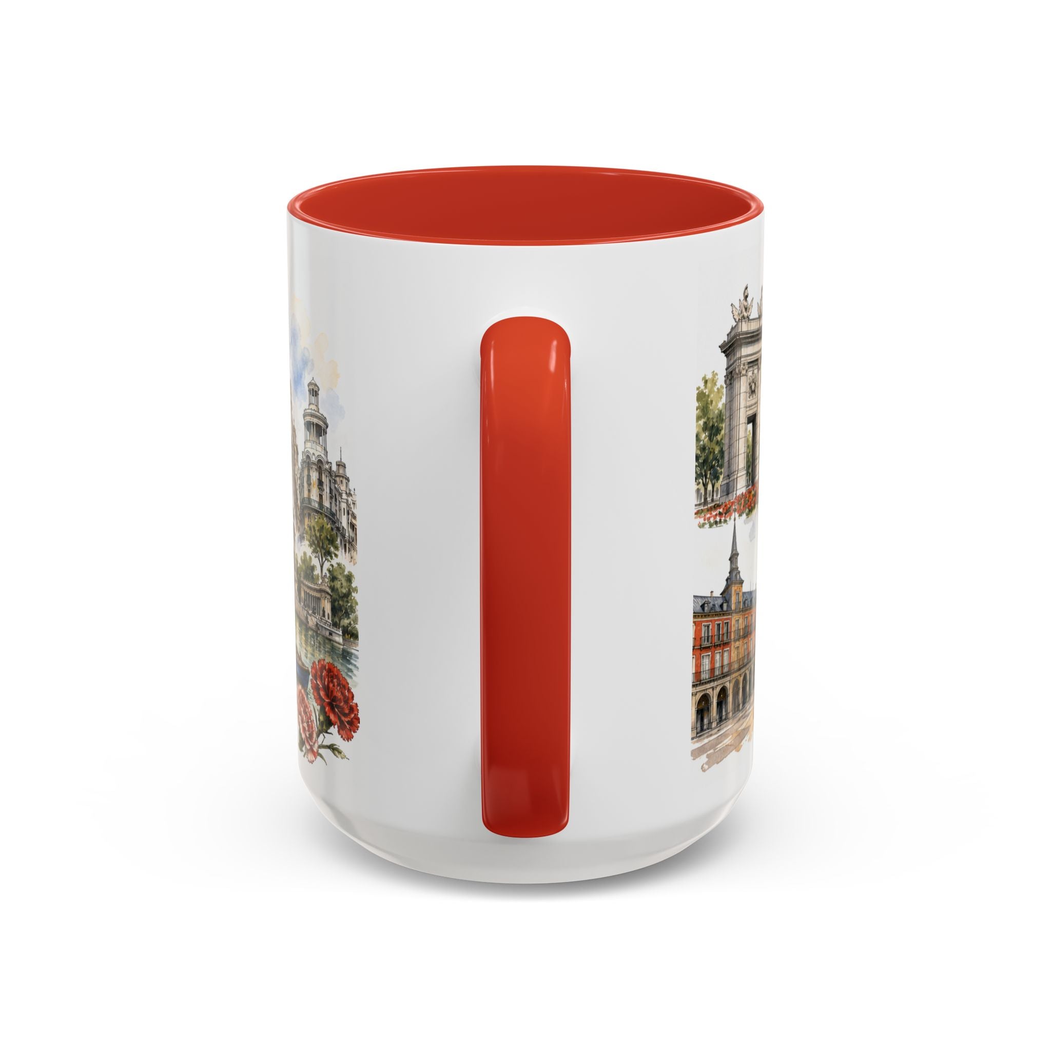 Madrid Coffee Mug | Spain Travel Souvenir | Vintage Illustrated City Gift | 11 oz 15 oz Accent Mug