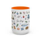 San Diego Christmas Mug | Watercolor City Souvenir, Holiday Travel Gift (11oz/15oz)