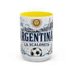 Argentina Soccer Coffee Mug | Soccer Fan Gift | Accent Color Ceramic 11oz 15oz Match Day Cup