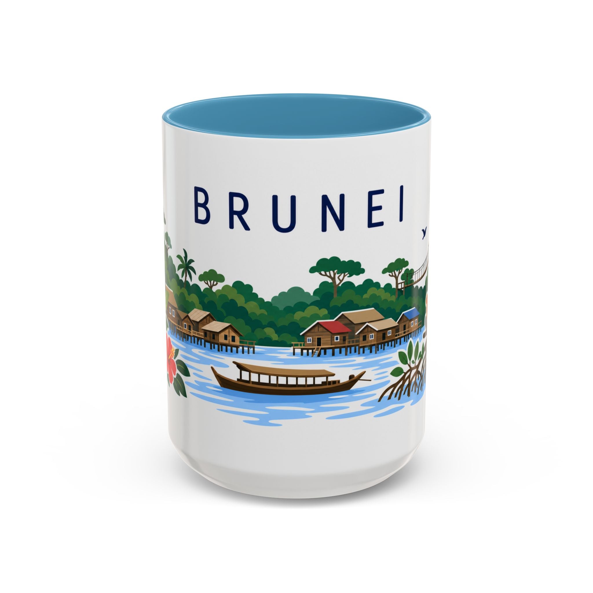 Brunei Coffee Mug | Travel Souvenir Accent Mug | Country Gift Ceramic Cup 11oz 15oz