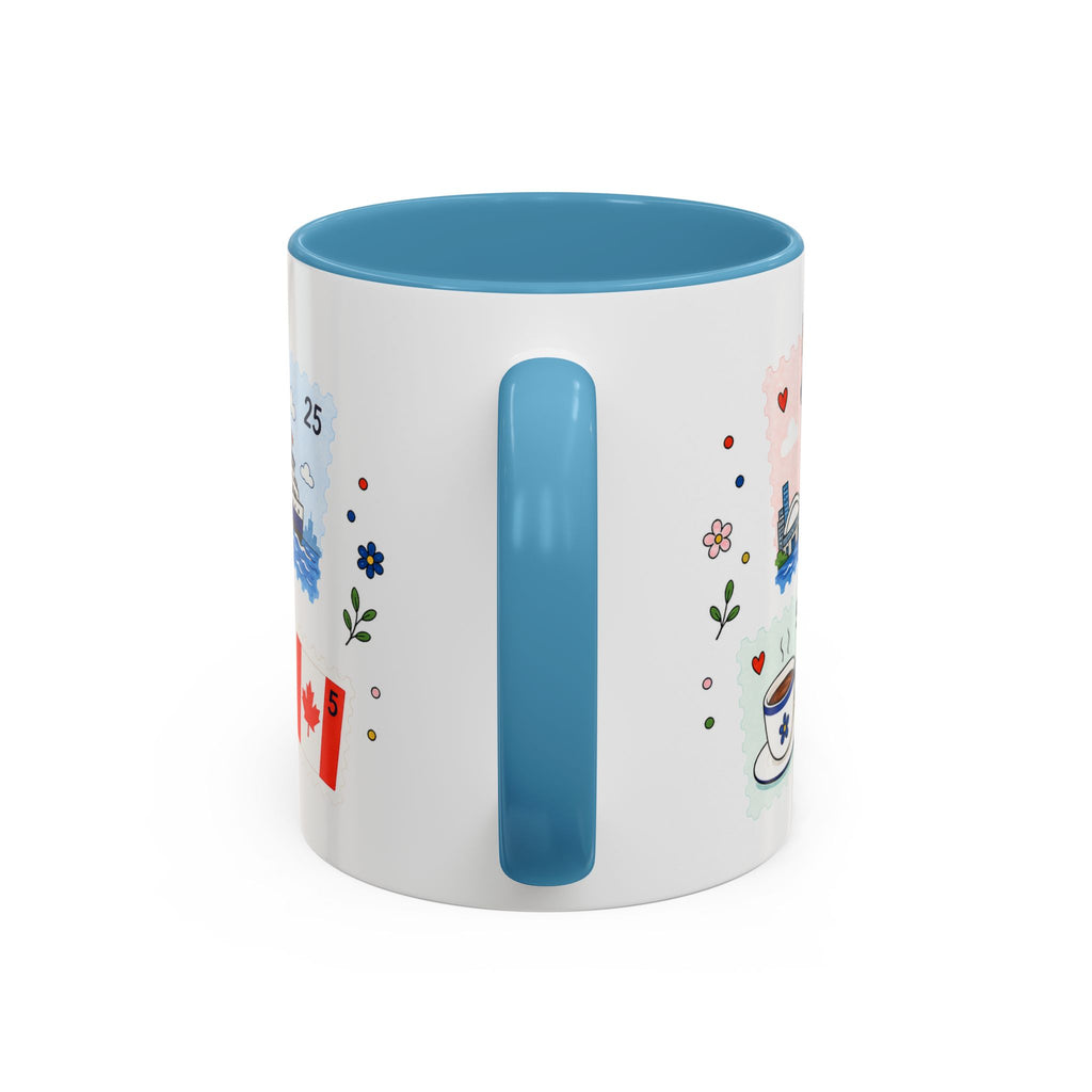 Toronto Coffee Mug | Postage Stamp Collage Mug | Travel Souvenir Accent Cup 11oz 15oz