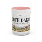 South Dakota State Map Mug | Botanical Accents, Homesick Gift (11oz or 15oz)