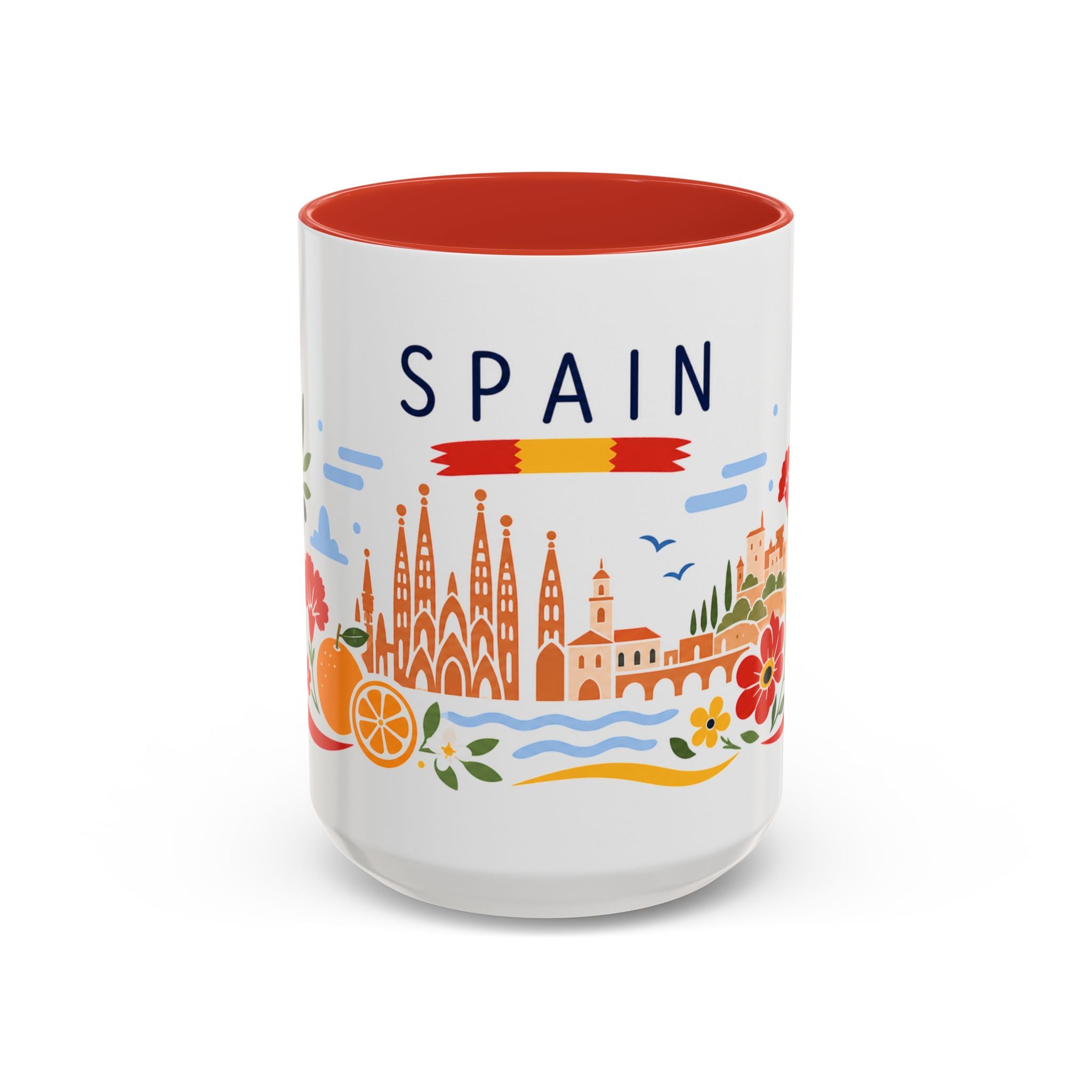Spain Coffee Mug | Travel Souvenir Accent Mug | Country Gift Ceramic Cup 11oz 15oz