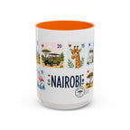Nairobi Coffee Mug | Postage Stamp Collage Mug | Travel Souvenir Accent Cup 11oz 15oz