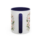 Delaware State Map Mug | Botanical Beach Accent Coffee Cup (11oz/15oz)