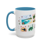 Cancun Coffee Mug | Postage Stamp Collage Mug | Travel Souvenir Accent Cup 11oz 15oz