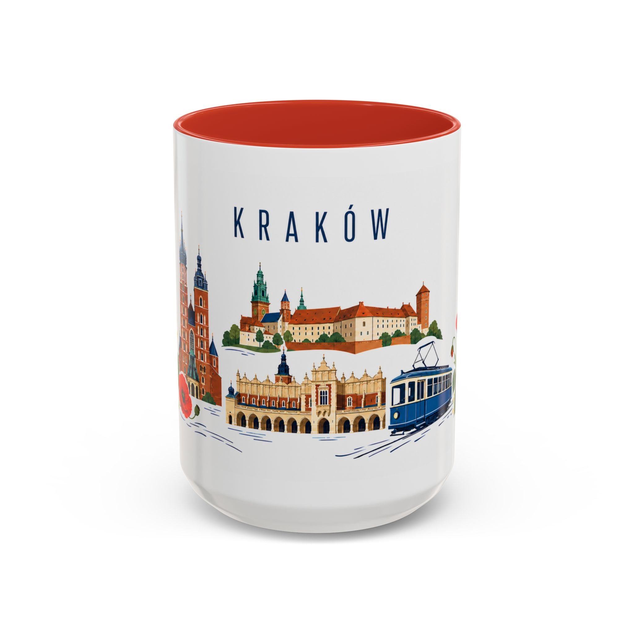 Kraków Coffee Mug | Poland Travel Souvenir | Porcelain Decal City Gift | 11oz 15oz Accent Mug