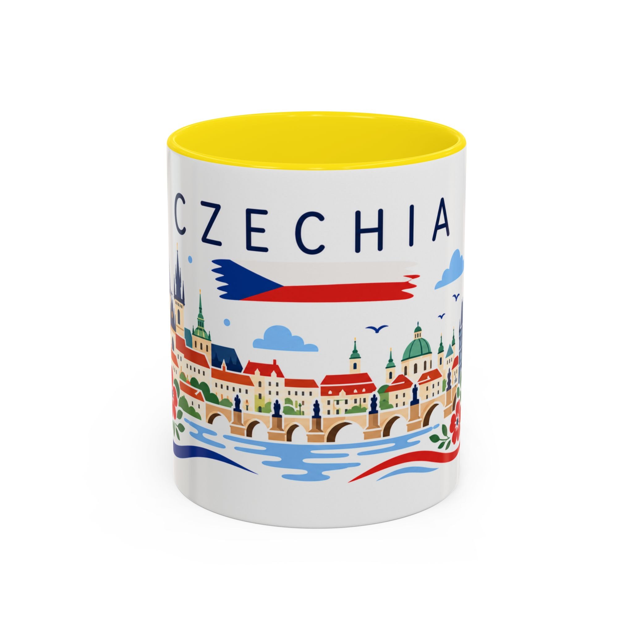 Czechia Coffee Mug | Travel Souvenir Accent Mug | Country Gift Ceramic Cup 11oz 15oz