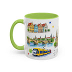 Dresden Illustrated Travel Mug | City Souvenir Accent Coffee Mug | 11oz 15oz Ceramic Cup