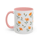 California California poppy Mug, State Flower Floral Coffee Cup, 11oz Botanical Gift