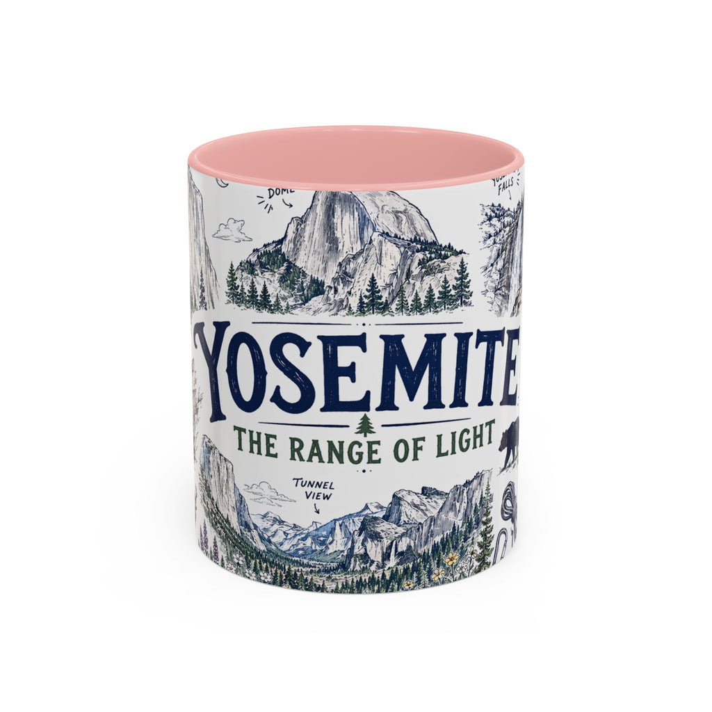 Yosemite National Park Coffee Mug | Hiking Camping Nature Gift | Accent Color Ceramic 11oz 15oz