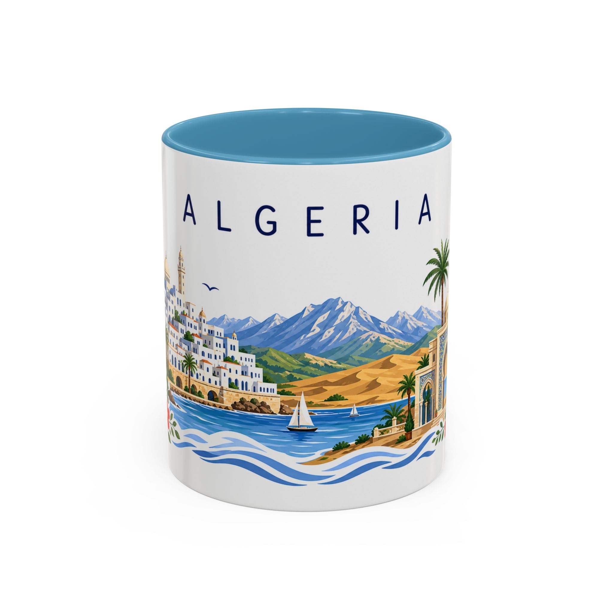 Algeria Coffee Mug | Travel Souvenir Accent Mug | Place Gift Ceramic Cup 11oz 15oz