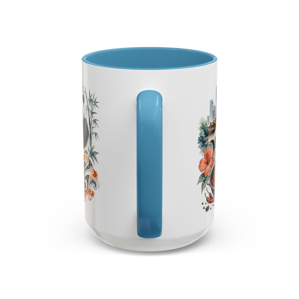 Chengdu Coffee Mug | China Travel Souvenir | Vintage Illustrated City Gift | 11 oz 15 oz Accent Mug