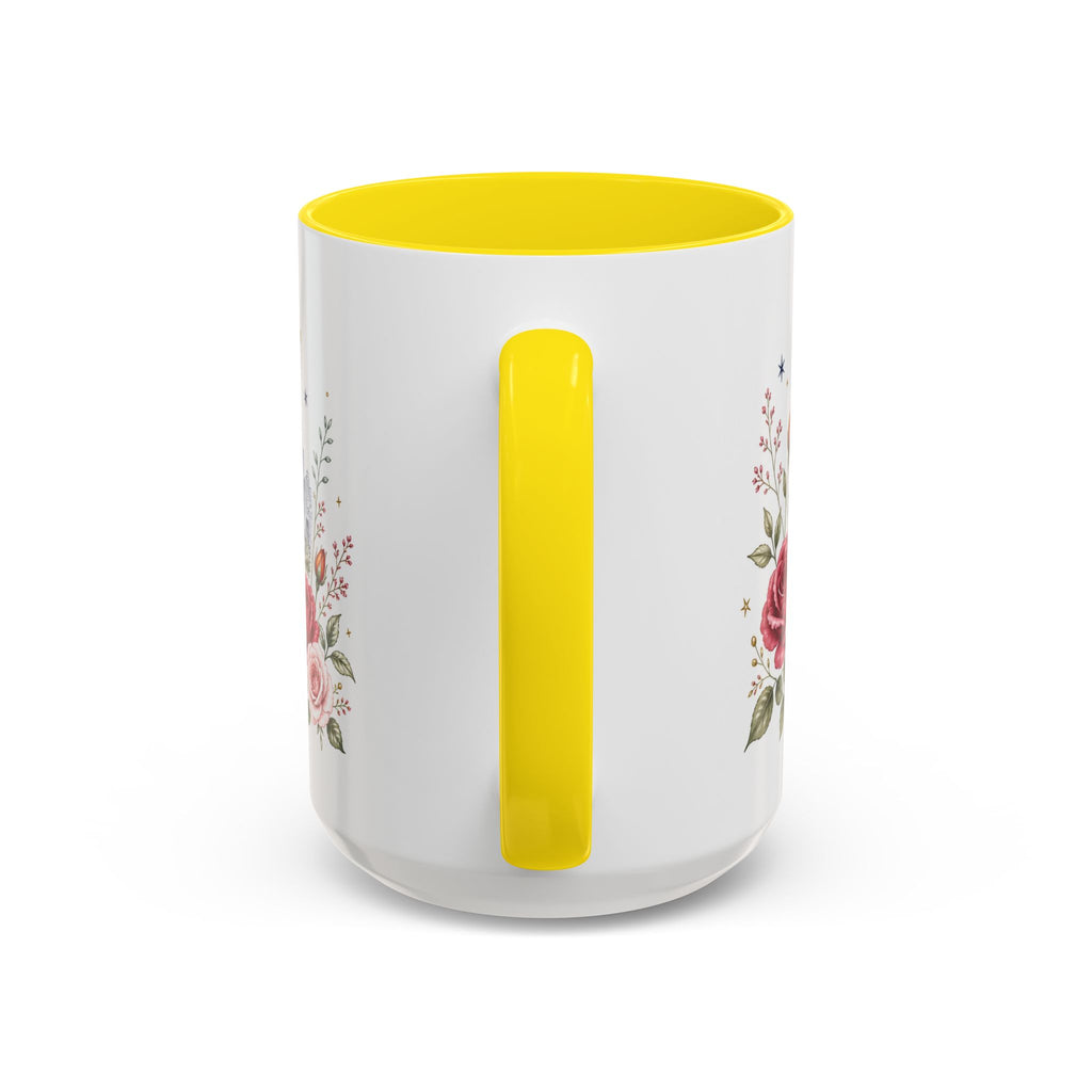 New York State Map Mug | Botanical Rose Accents, Long Distance Friendship Gift